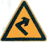 向右急彎路標志